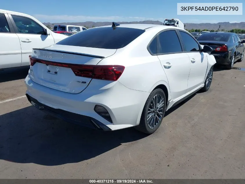 2023 Kia Forte Gt-Line VIN: 3KPF54AD0PE642790 Lot: 40371215