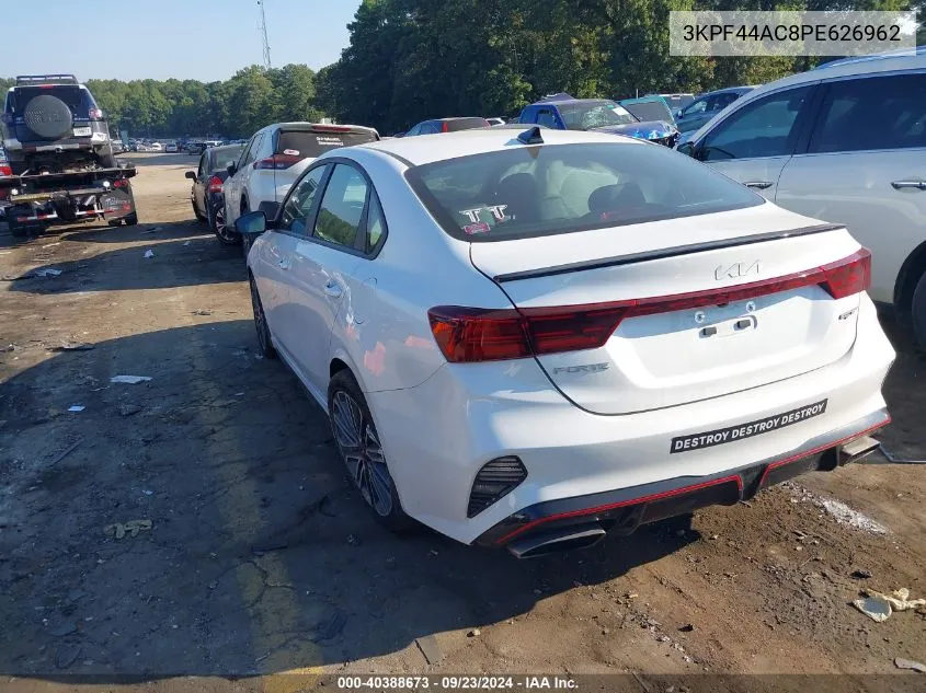 2023 Kia Forte Gt VIN: 3KPF44AC8PE626962 Lot: 40388673