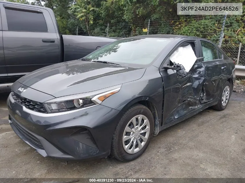 2023 Kia Forte Lx VIN: 3KPF24AD2PE646526 Lot: 40391230