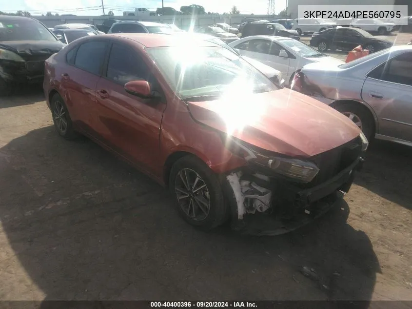 2023 Kia Forte Lxs VIN: 3KPF24AD4PE560795 Lot: 40400396