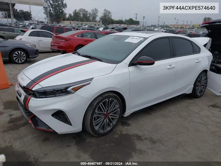 2023 Kia Forte Gt VIN: 3KPF44ACXPE574640 Lot: 40407697