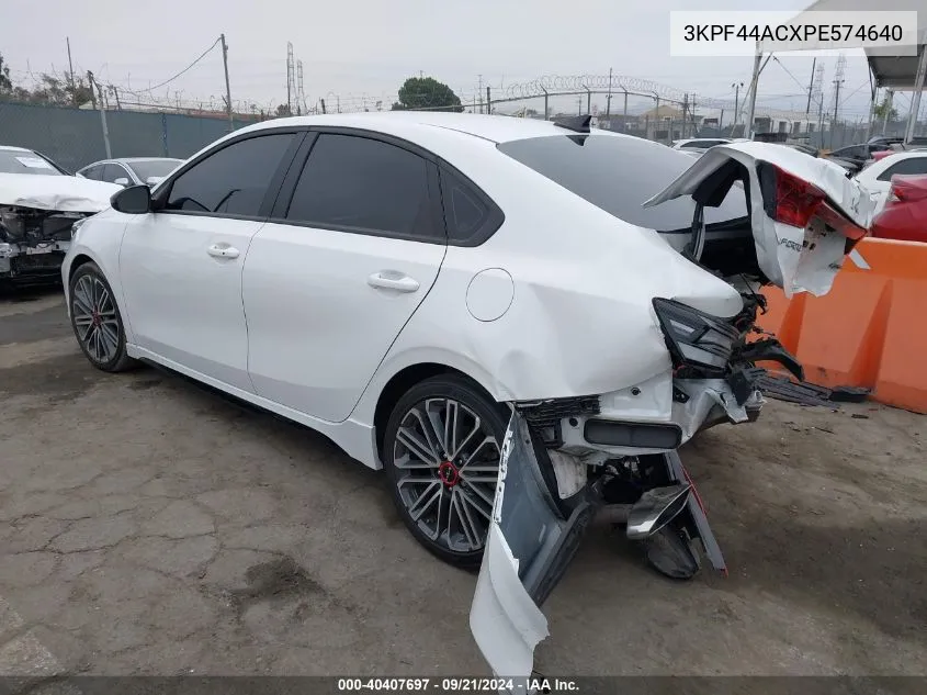 2023 Kia Forte Gt VIN: 3KPF44ACXPE574640 Lot: 40407697