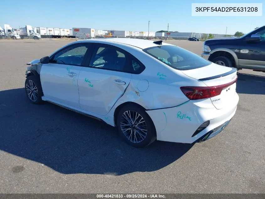 2023 Kia Forte Gt-Line VIN: 3KPF54AD2PE631208 Lot: 40421833