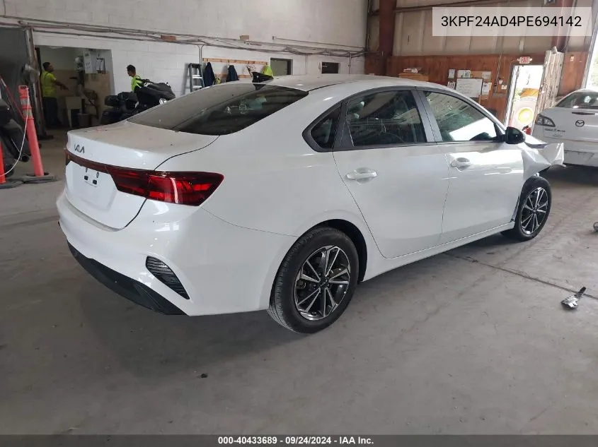 2023 Kia Forte Lxs VIN: 3KPF24AD4PE694142 Lot: 40433689