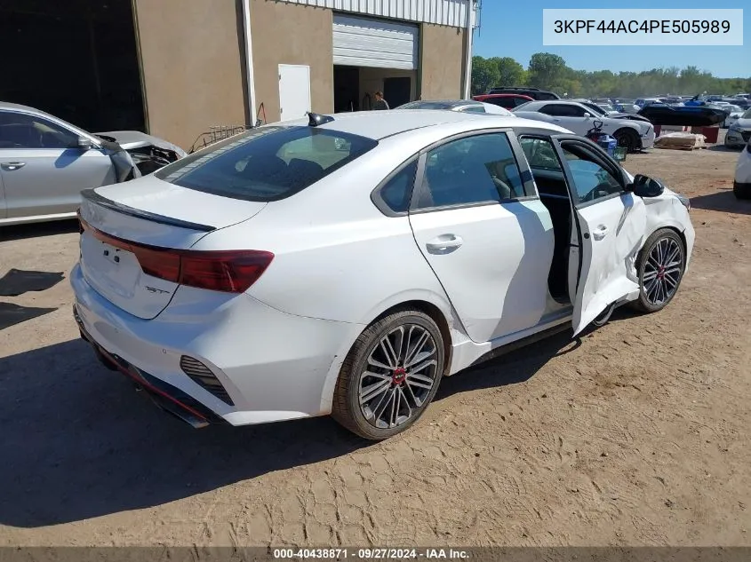 2023 Kia Forte Gt Manual VIN: 3KPF44AC4PE505989 Lot: 40438871