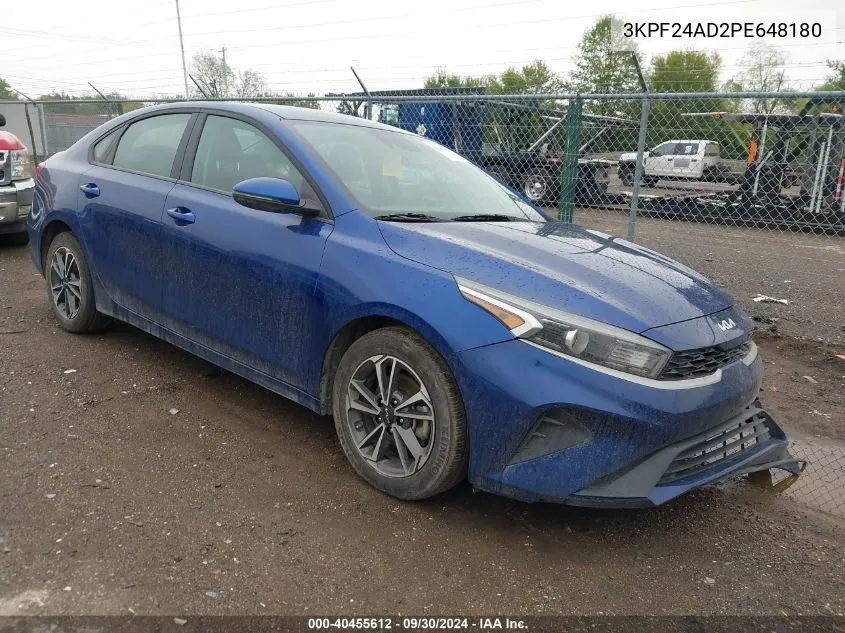 2023 Kia Forte Lxs VIN: 3KPF24AD2PE648180 Lot: 40455612