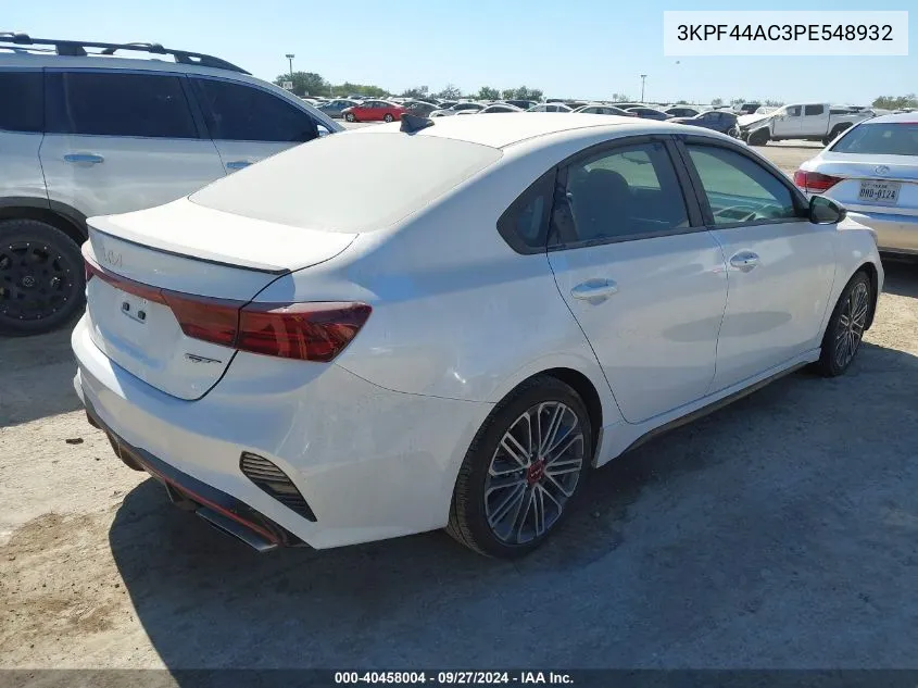 2023 Kia Forte Gt VIN: 3KPF44AC3PE548932 Lot: 40458004