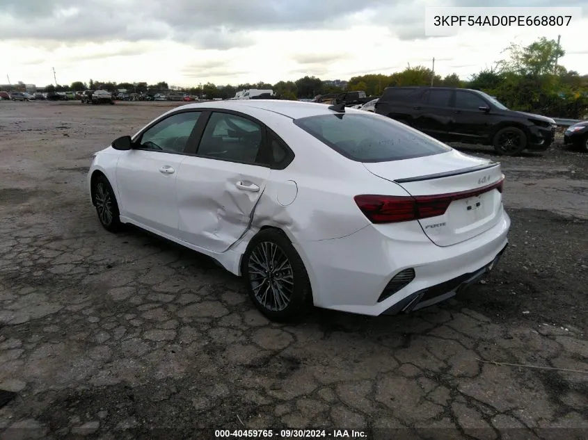 2023 Kia Forte Gt Line VIN: 3KPF54AD0PE668807 Lot: 40459765