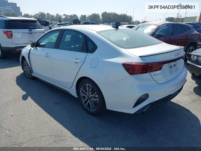 2023 Kia Forte Gt-Line VIN: 3KPF54AD3PE580981 Lot: 40473184