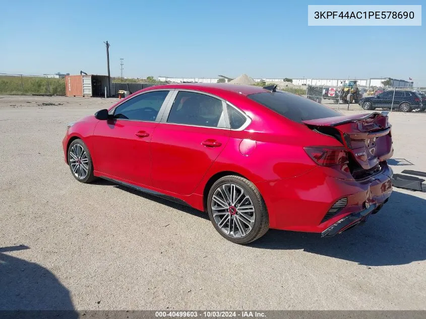 2023 Kia Forte Gt VIN: 3KPF44AC1PE578690 Lot: 40499603