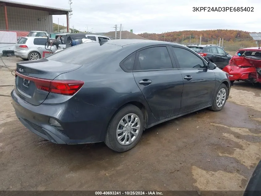 2023 Kia Forte Lx VIN: 3KPF24AD3PE685402 Lot: 40693241