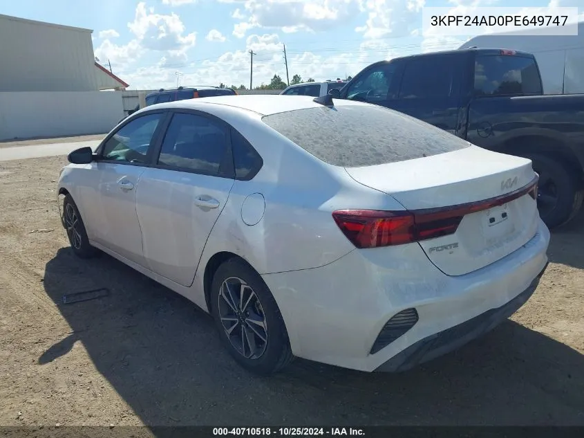 2023 Kia Forte Lxs VIN: 3KPF24AD0PE649747 Lot: 40710518