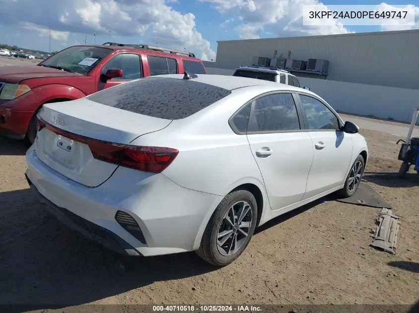 2023 Kia Forte Lxs VIN: 3KPF24AD0PE649747 Lot: 40710518