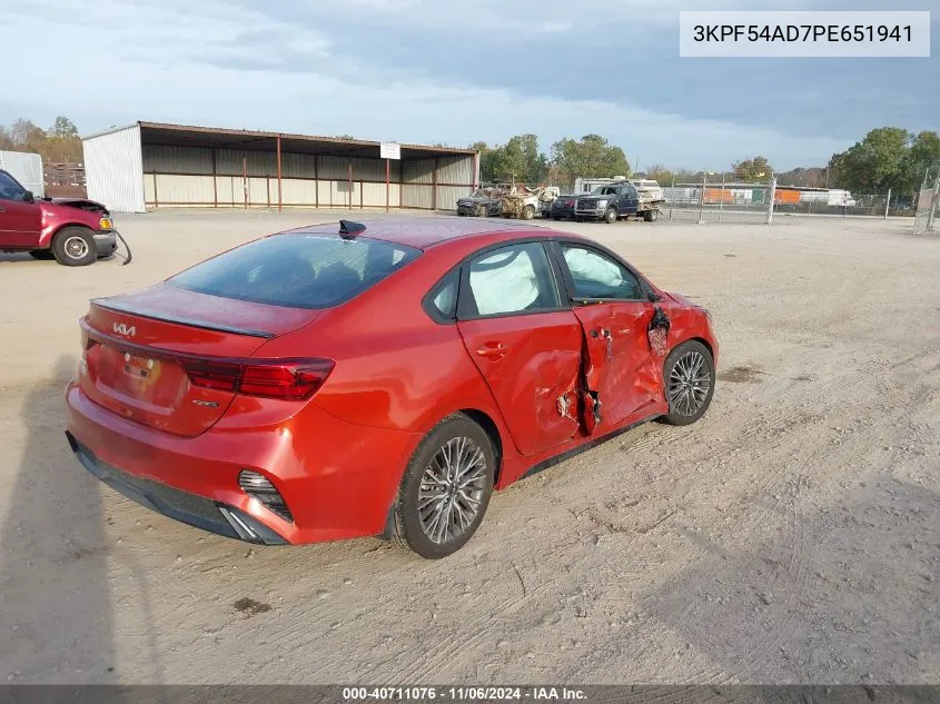 2023 Kia Forte Gt-Line VIN: 3KPF54AD7PE651941 Lot: 40711076