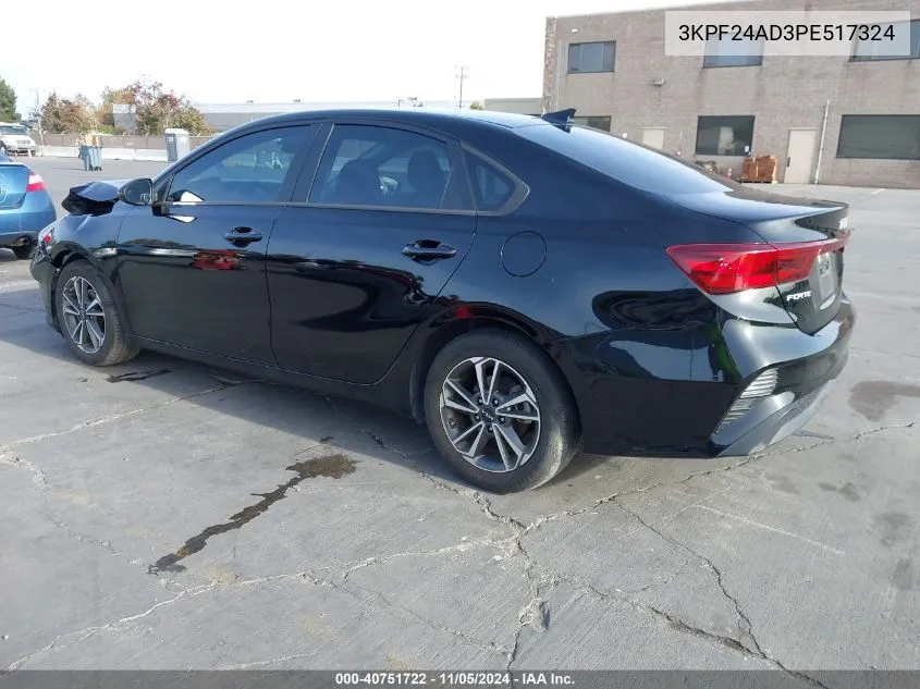 2023 Kia Forte Lxs VIN: 3KPF24AD3PE517324 Lot: 40751722