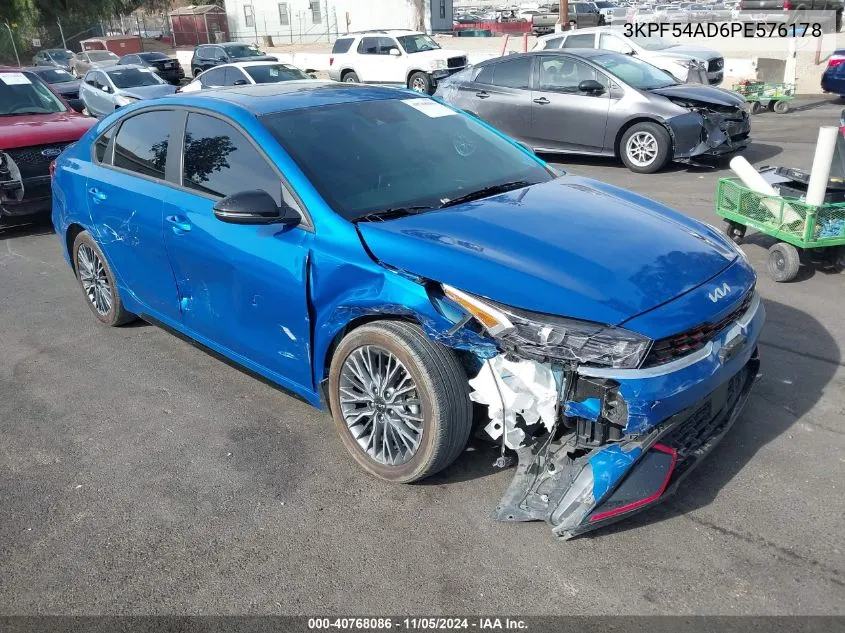 2023 Kia Forte Gt-Line VIN: 3KPF54AD6PE576178 Lot: 40768086