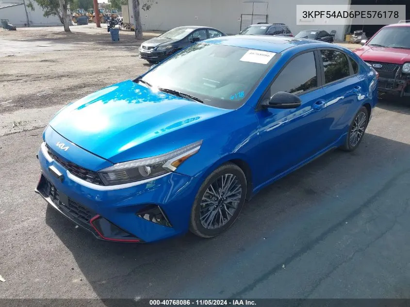 2023 Kia Forte Gt-Line VIN: 3KPF54AD6PE576178 Lot: 40768086