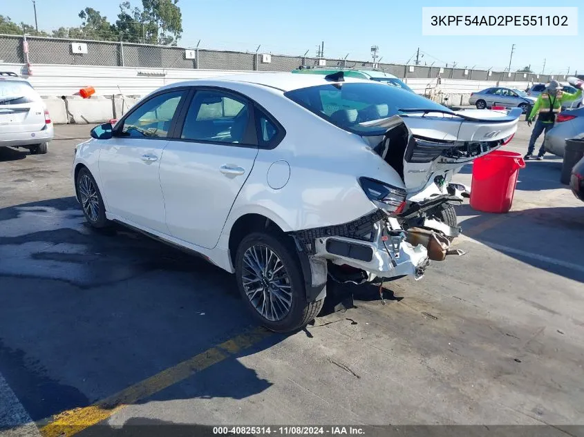 2023 Kia Forte Gt-Line VIN: 3KPF54AD2PE551102 Lot: 40825314