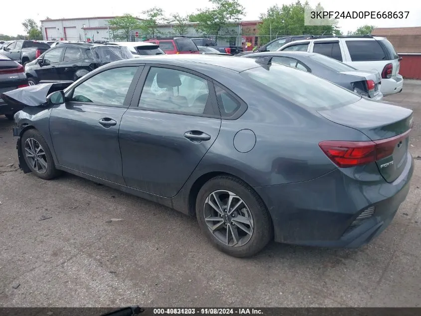 2023 Kia Forte Lxs VIN: 3KPF24AD0PE668637 Lot: 40831203