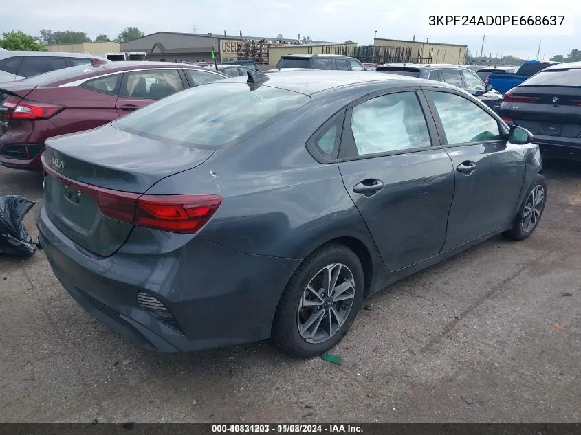 2023 Kia Forte Lxs VIN: 3KPF24AD0PE668637 Lot: 40831203