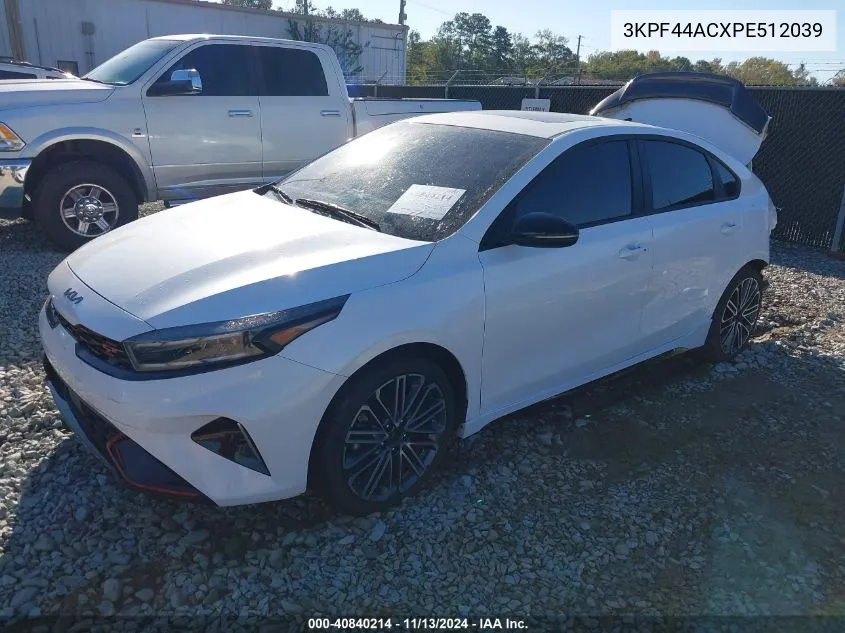 2023 Kia Forte Gt VIN: 3KPF44ACXPE512039 Lot: 40840214