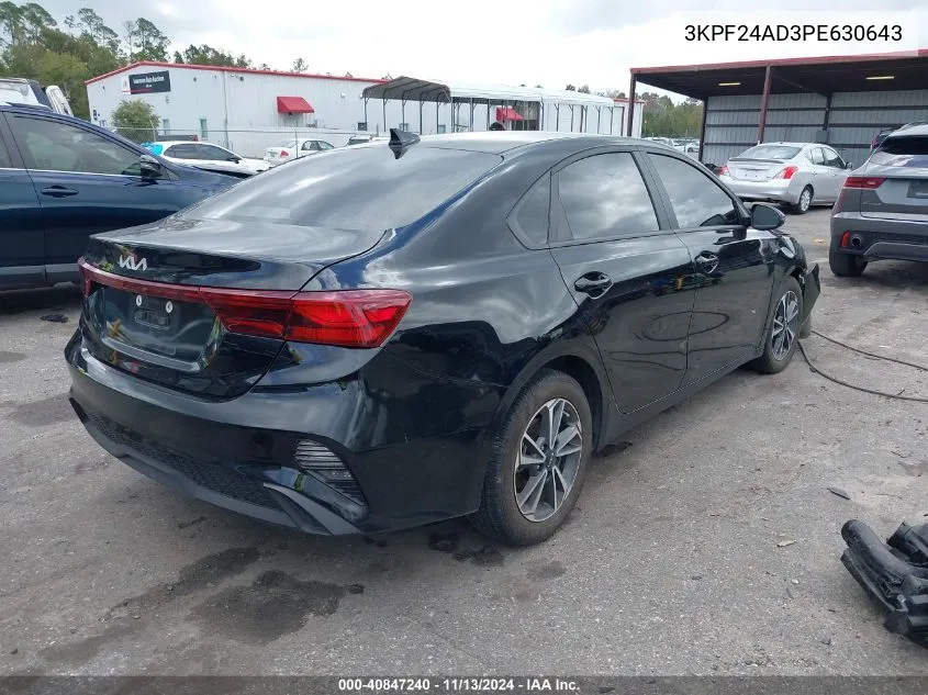 2023 Kia Forte Lxs VIN: 3KPF24AD3PE630643 Lot: 40847240