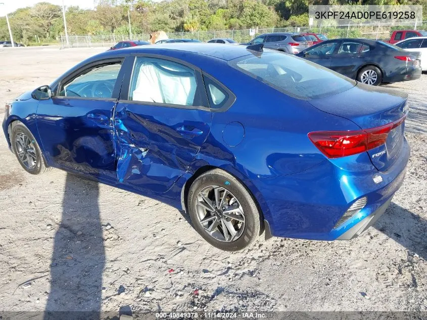 2023 Kia Forte Lxs VIN: 3KPF24AD0PE619258 Lot: 40849378