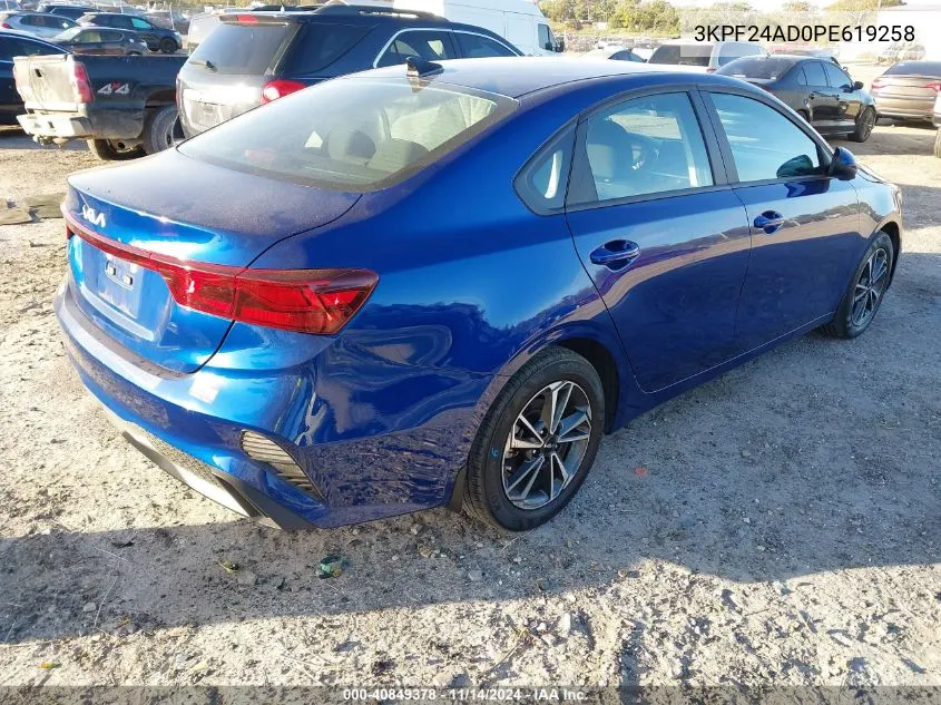 2023 Kia Forte Lxs VIN: 3KPF24AD0PE619258 Lot: 40849378