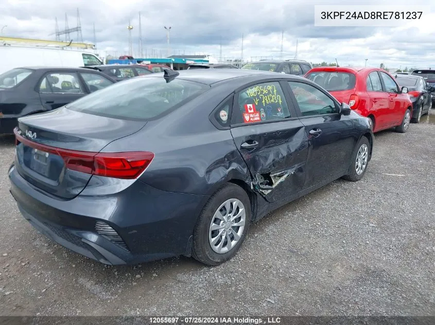 2024 Kia Forte VIN: 3KPF24AD8RE781237 Lot: 12055697