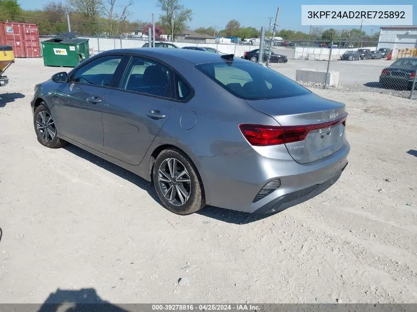 3KPF24AD2RE725892 2024 Kia Forte Lxs