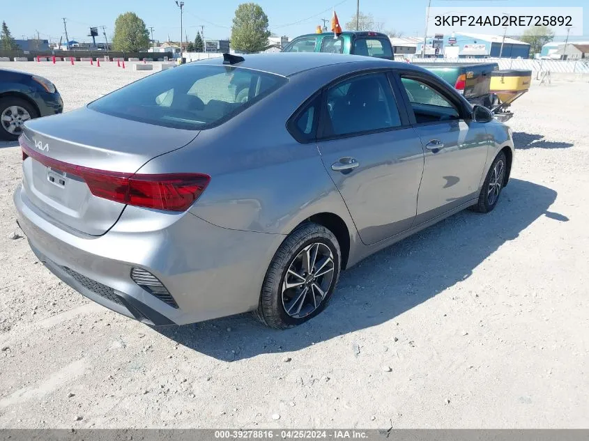 3KPF24AD2RE725892 2024 Kia Forte Lxs