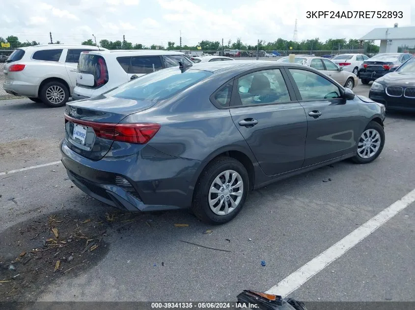 3KPF24AD7RE752893 2024 Kia Forte Lx