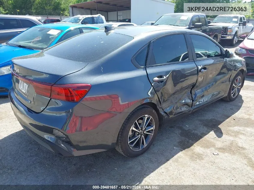 2024 Kia Forte Lxs VIN: 3KPF24AD2RE726363 Lot: 39481657