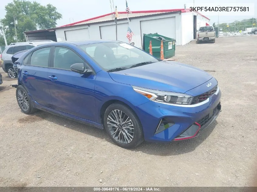 2024 Kia Forte Gt-Line VIN: 3KPF54AD3RE757581 Lot: 39649176