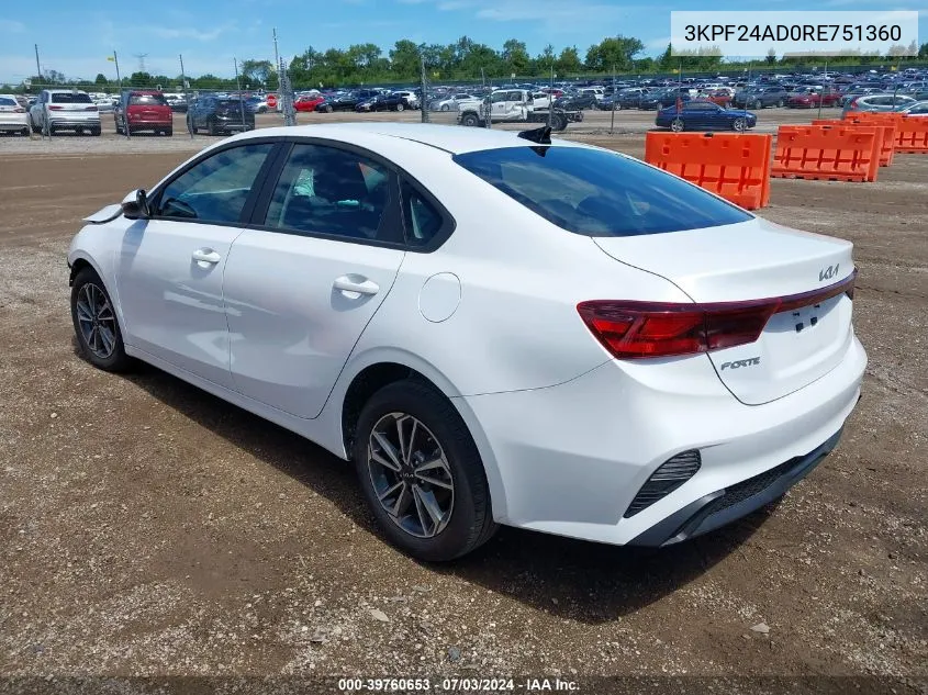 3KPF24AD0RE751360 2024 Kia Forte Lxs