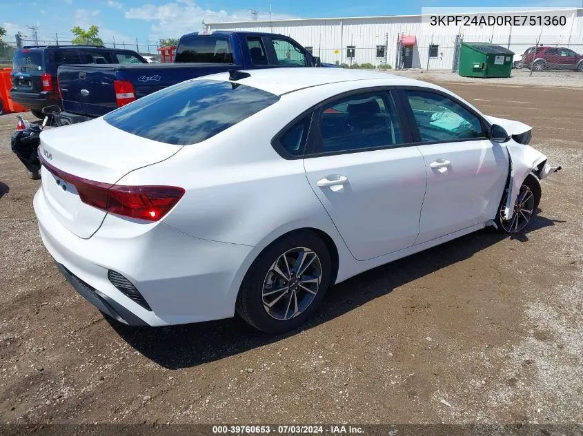 3KPF24AD0RE751360 2024 Kia Forte Lxs