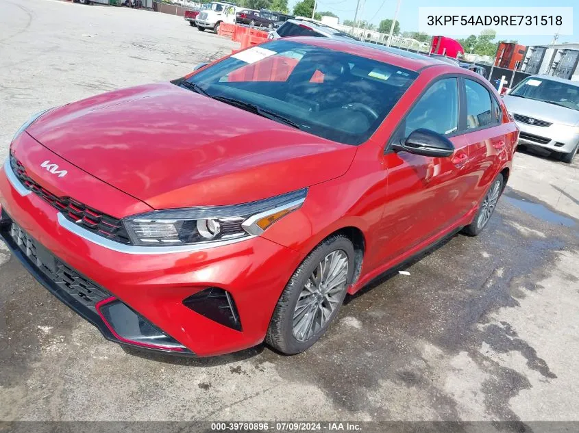 2024 Kia Forte Gt-Line VIN: 3KPF54AD9RE731518 Lot: 39780896