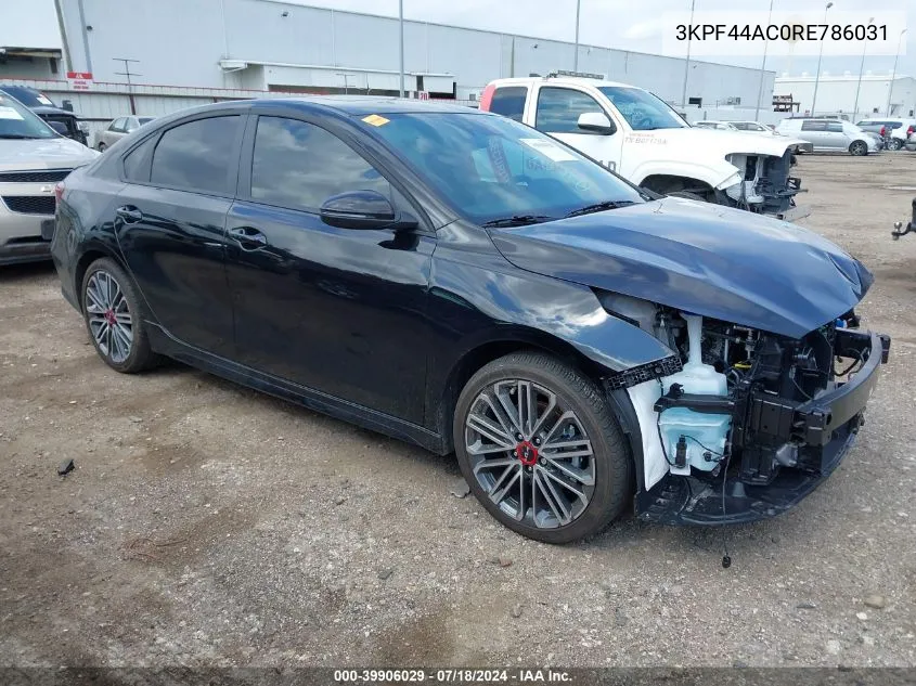 2024 Kia Forte Gt VIN: 3KPF44AC0RE786031 Lot: 39906029