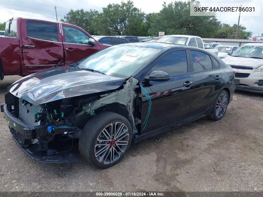 2024 Kia Forte Gt VIN: 3KPF44AC0RE786031 Lot: 39906029