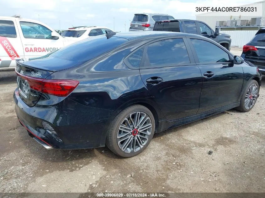 2024 Kia Forte Gt VIN: 3KPF44AC0RE786031 Lot: 39906029