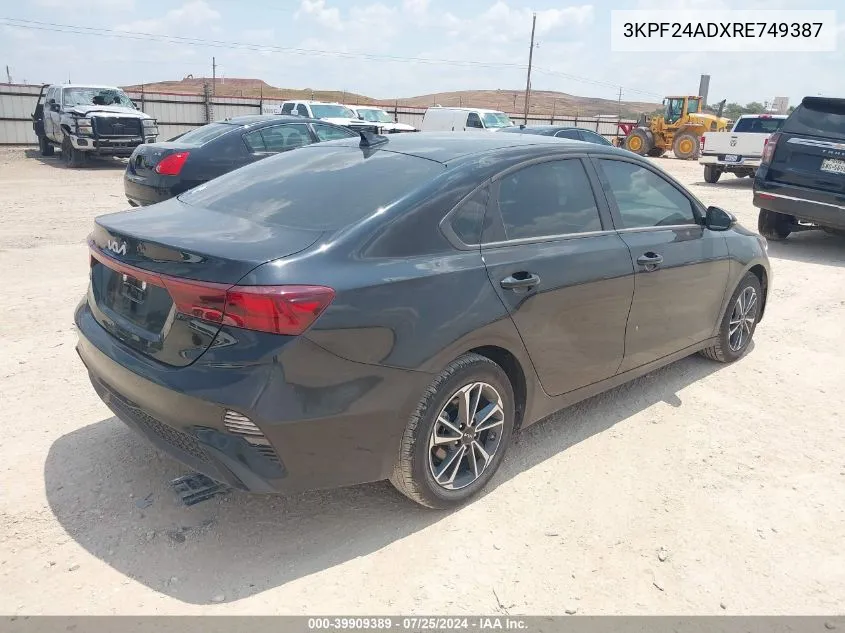 2024 Kia Forte Lxs VIN: 3KPF24ADXRE749387 Lot: 39909389