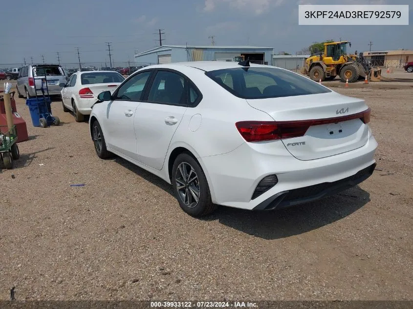 2024 Kia Forte Lxs VIN: 3KPF24AD3RE792579 Lot: 39933122