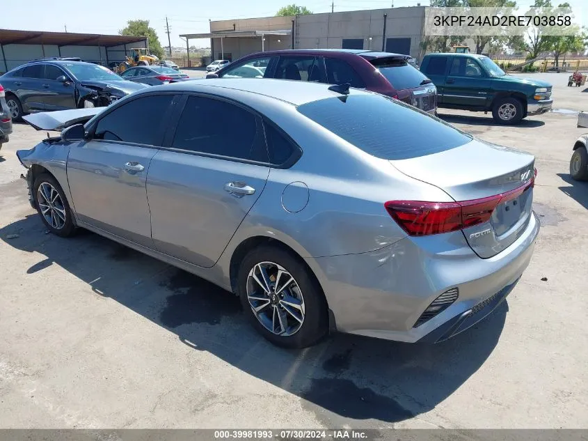 2024 Kia Forte Lxs VIN: 3KPF24AD2RE703858 Lot: 39981993