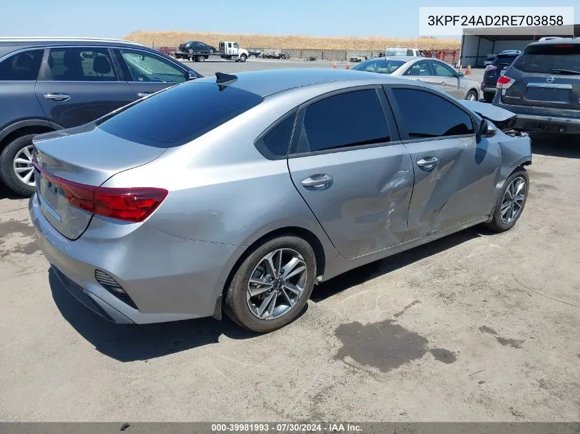 2024 Kia Forte Lxs VIN: 3KPF24AD2RE703858 Lot: 39981993