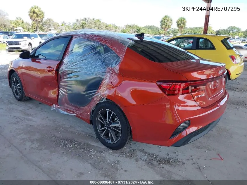 2024 Kia Forte Lxs VIN: 3KPF24AD4RE707295 Lot: 39996467