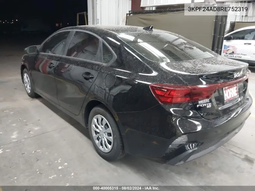 2024 Kia Forte Lx/Lxs VIN: 3KPF24AD8RE752319 Lot: 40005315