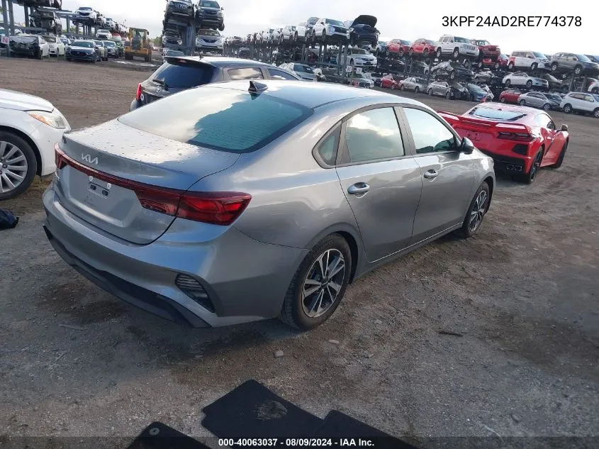 3KPF24AD2RE774378 2024 Kia Forte Lxs