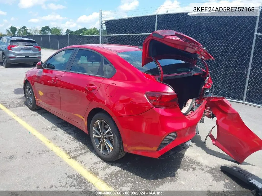 2024 Kia Forte Lxs VIN: 3KPF24AD5RE757168 Lot: 40063760