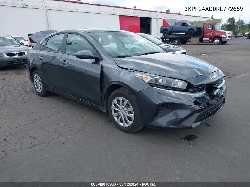 2024 Kia Forte Lx VIN: 3KPF24AD0RE772659 Lot: 40076933