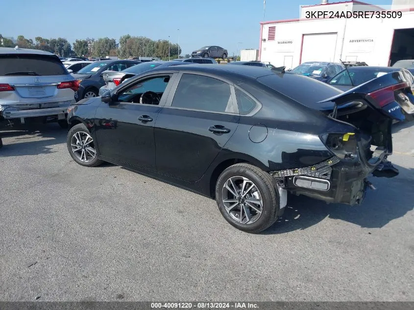 2024 Kia Forte Lxs VIN: 3KPF24AD5RE735509 Lot: 40091220